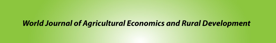 World Journal of Agricultural Economics and Rural Development